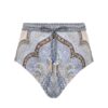 Pantalon taille haute Wanderlust bleu tapisserie multicolore en ligne Pantalon taille haute Wanderlust bleu tapisserie multicolore en ligne