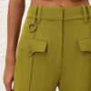 Pantalon évasé en laine Luna couleur pistache en ligne Pantalon évasé en laine Luna couleur pistache en ligne