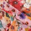 Pantalon évasé froncé Luna à motif floral multicolore en ligne Pantalon évasé froncé Luna à motif floral multicolore en ligne