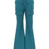 Pantalon évasé Luna Drill bleu sarcelle en ligne Pantalon évasé Luna Drill bleu sarcelle en ligne