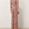Pantalon évasé « Rebellion » à fleurs rouille en ligne Pantalon évasé « Rebellion » à fleurs rouille en ligne