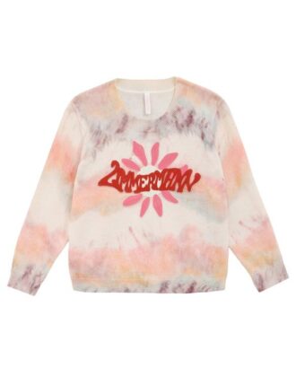 Pull en tricot tie-dye pour enfant, imprimé multicolore, en ligne