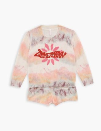 Pull en tricot tie-dye pour enfant, imprimé multicolore, en ligne
