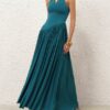 Robe asymétrique en jersey Luna bleu sarcelle en ligne Robe asymétrique en jersey Luna bleu sarcelle en ligne