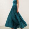 Robe asymétrique en jersey Luna bleu sarcelle en ligne Robe asymétrique en jersey Luna bleu sarcelle en ligne
