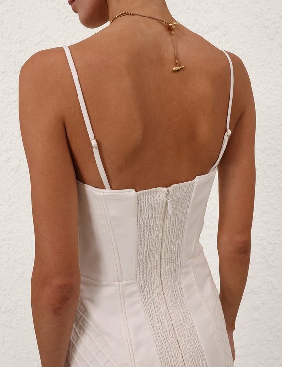 Robe corset à cordons Rebellion, couleur ivoire, en ligne Robe corset à cordons Rebellion, couleur ivoire, en ligne