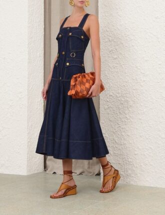 Robe midi utilitaire en Denim Luna bleu Harbour en ligne