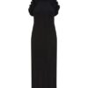 Robe midi à volants Luna noire en ligne Robe midi à volants Luna noire en ligne