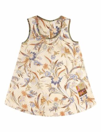 Robe trapèze Indra Kids à motif floral « Scarf » couleur biscuit en ligne