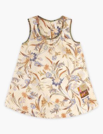 Robe trapèze Indra Kids à motif floral « Scarf » couleur biscuit en ligne
