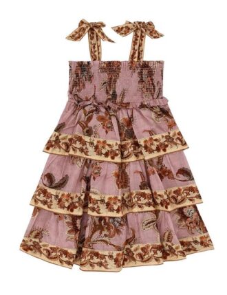 Robe à volants Aster Kids, couleur mauve, Jacobean Online