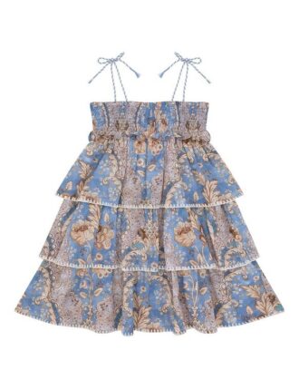 Robe à volants Daylight Kids en Denim à fleurs bandana en ligne