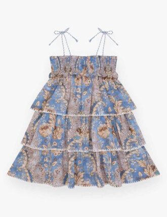 Robe à volants Daylight Kids en Denim à fleurs bandana en ligne