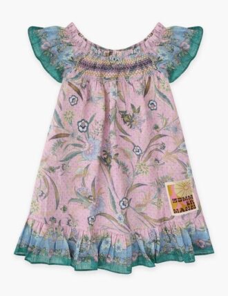 Robe à volants Indra pour enfants, motif floral « Lilac Scarf », en ligne