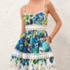 Robe Wanderlust Billow en bleu tapisserie multicolore en ligne Robe Wanderlust Billow en bleu tapisserie multicolore en ligne