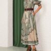 Robe Wanderlust Billow en bleu tapisserie multicolore en ligne Robe Wanderlust Billow en bleu tapisserie multicolore en ligne