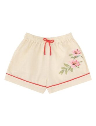 Shorts brodés Aster pour enfants, couleur ivoire, en ligne