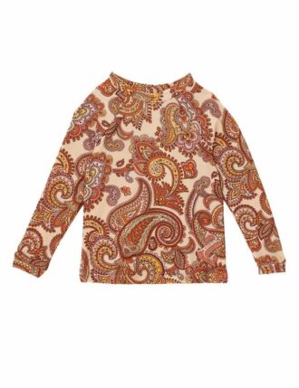 Tops anti-UV pour enfants Patience, motif cachemire crème/orange, en ligne
