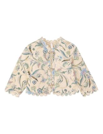 Veste matelassée Indra pour enfants, motif floral « Scarf » couleur crème, en ligne